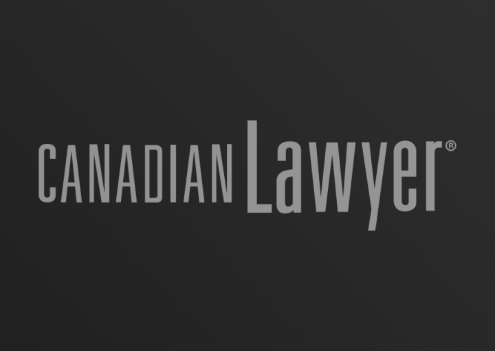 Canadian Lawyer logo on dark gradient background