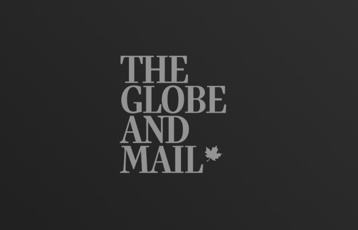 The Globe and Mail logo on dark gradient background